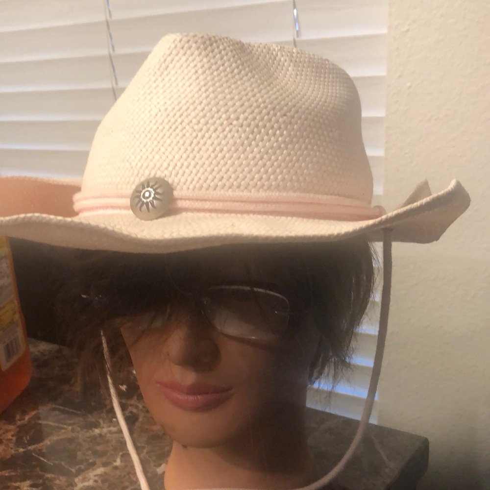 Scala Western Cowgirl Straw Hat Women's Cream Cowboy Hats Size L/XL